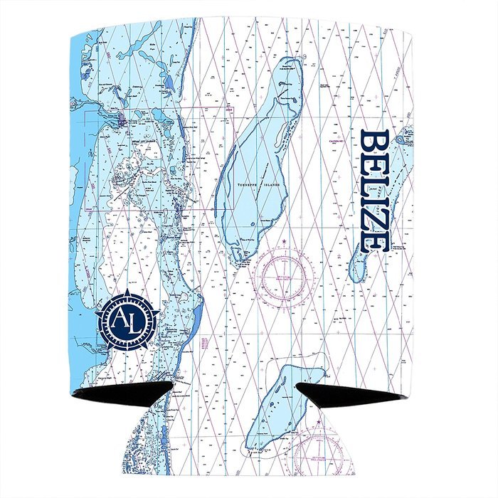 Altered Latitudes Belize Chart Standard Beverage Cooler (4-Pack)