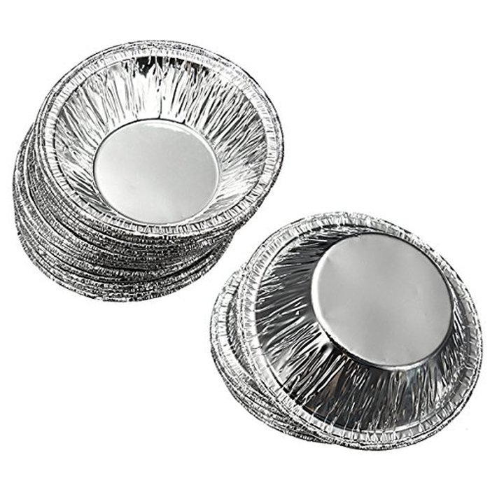 50Pcs Disposable Aluminum Foil Cups Egg Tart Tins Mold Mould Makers Cake Cups