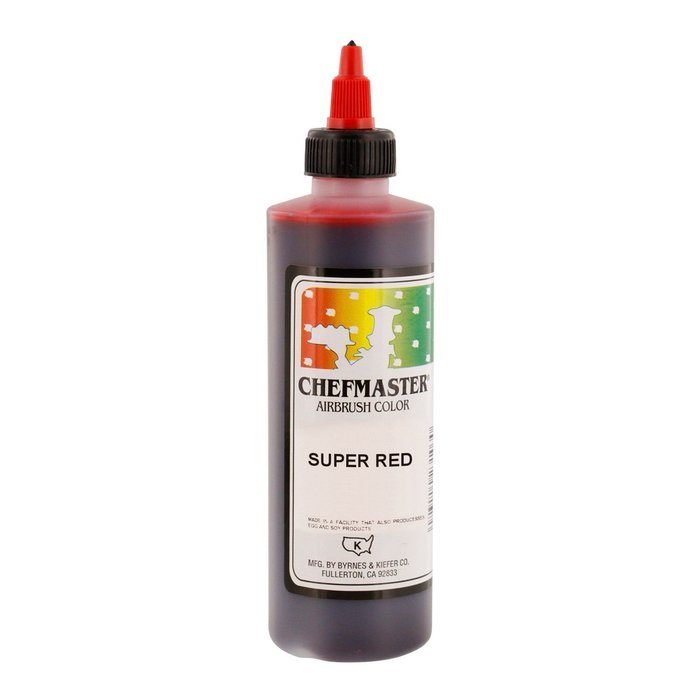 Chefmaster by US Cake Supply 9-Ounce Airbrush Cake Food Color Super Red