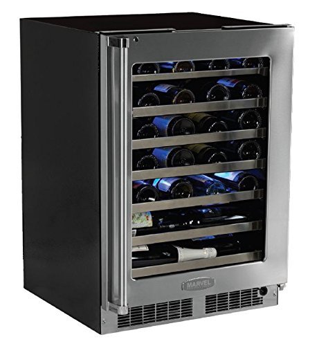 Marvel MP24WSG4RS Professional Single Zone Wine Cellar Framed Glass Door, 24", Stainless Steel