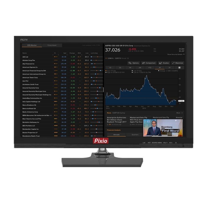 Pixio PX274 27-inch 2560x1440 WQHD PC Monitor - IPS Technology QHD LED Panel DVI-D HDMI Displayport... N4