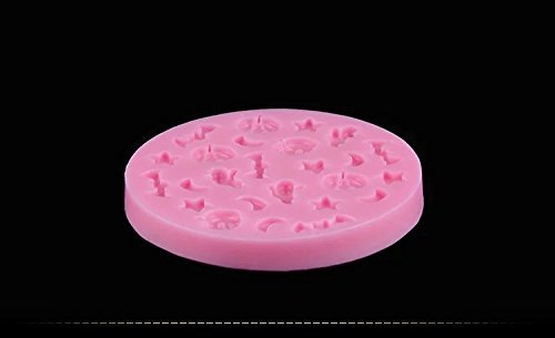 Topnew-Candy Cavity Silicone Chocolate Mold Candy and Gummy Moulds Star Moon H1627 N4