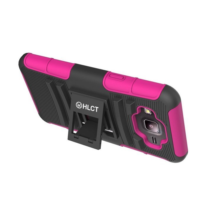 Galaxy J5 Case, HLCT Rugged Shock Proof Dual-Layer PC and Soft Silicone Case With Built-In Kickstand for Samsung... N11