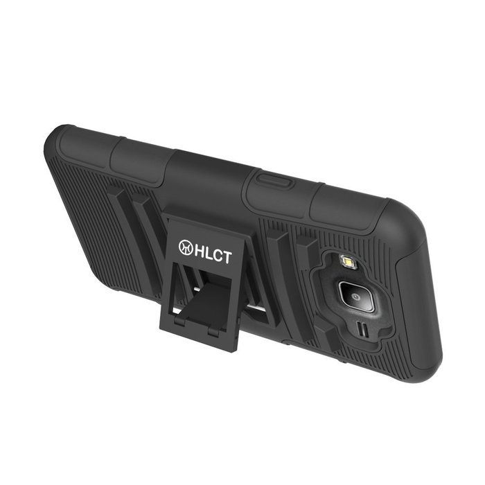 Galaxy J5 Case, HLCT Rugged Shock Proof Dual-Layer PC and Soft Silicone Case With Built-In Kickstand for Samsung... N14