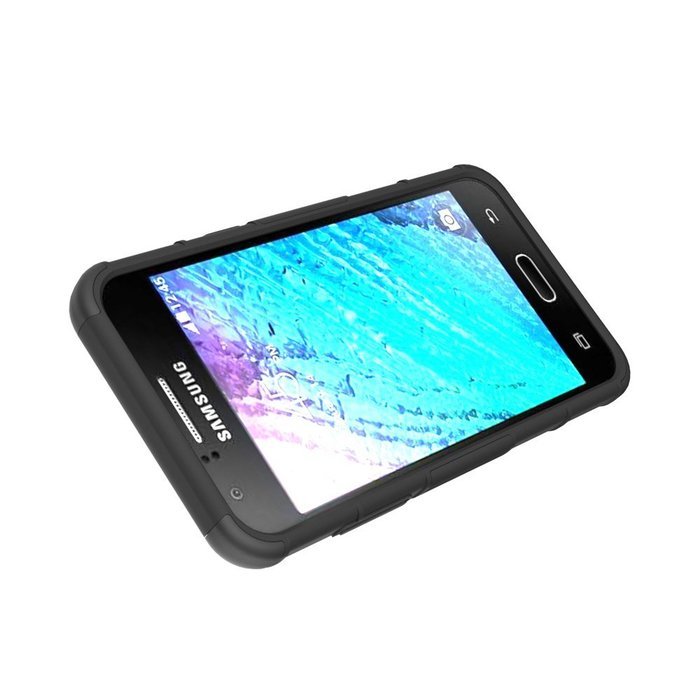 Galaxy J5 Case, HLCT Rugged Shock Proof Dual-Layer PC and Soft Silicone Case With Built-In Kickstand for Samsung... N15
