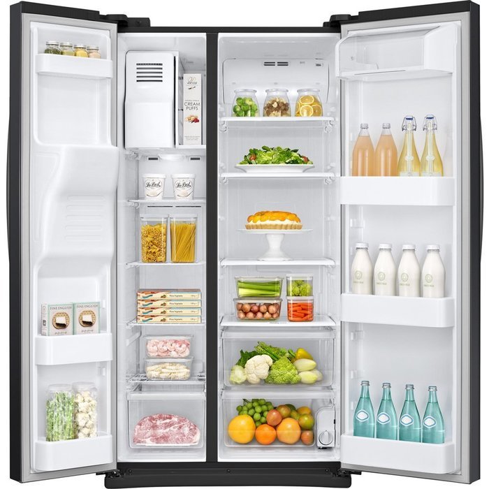 Samsung RS25J500DBC 25.0 Cu. Ft. Black Side-by-Side Refrigerator - Energy Star N4
