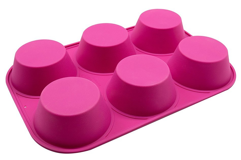 Marathon Housewares KW200016RD Premium Silicone Bakeware Jumbo Muffin Pan, Red N6