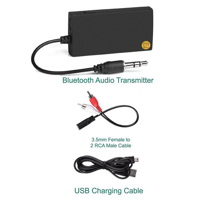 High Quality 2-in-1 Bluetooth Adapter Bluetooth Transmitter and Bluetooth Receiver w/ 3.5mm Cable Jack (Black) N3