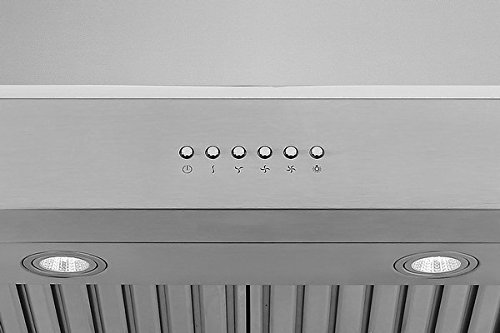 XtremeAIR Deluxe Series DL08-W48, 48", LED lights, Baffle Filters W/ Grease Drain Tunnel, Wall Mount Range Hood N5