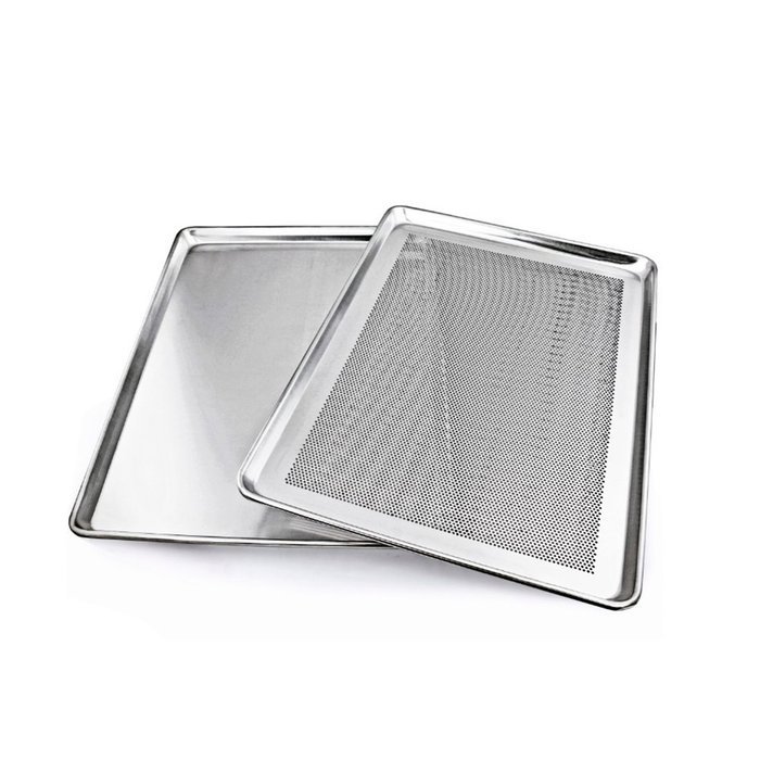 Aluminum Non-stick Baking Cookies Breads Sheet Pan Tray Plate Tool Silver Tone, 18" x 13" N7