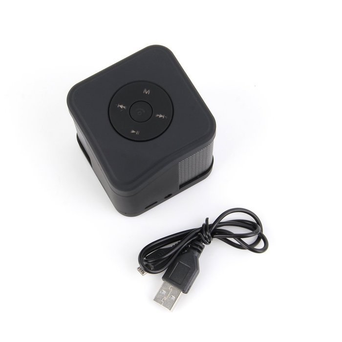 XC-R01 quadrate multi-functional voice call bluetooth speaker -BLACK N6