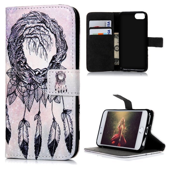 iPhone 7 Case (4.7 inch) - Wallet Folio Flip Premuim PU Leather Case Colorful Print Design with Stand Magnetic... N119