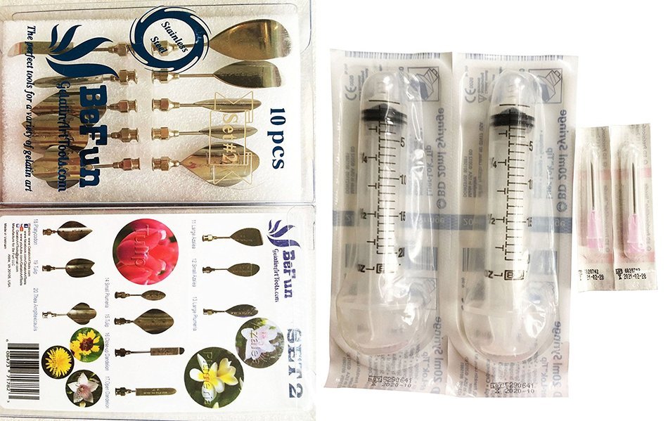 BeFun Cake Decorating Supplies for 3D Gelatin Art Tools&ndash;Jello Shots -Jelly Cake- Set 10 pcs for Beginners and... N15