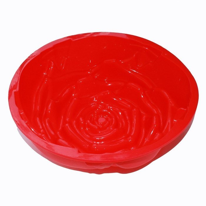 YHS Big Red Flower Bread Pie Flan Tart Birthday Party Cake Silicone Mold Pan Bakeware 3pcs N2