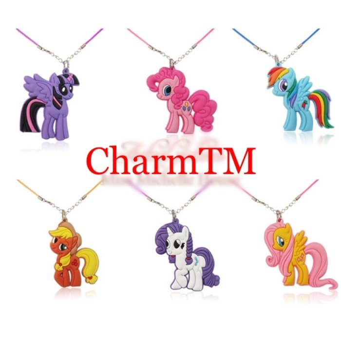 Charm&trade; My Little Pony Necklace 4 Pack Girl Birthday Party Favor