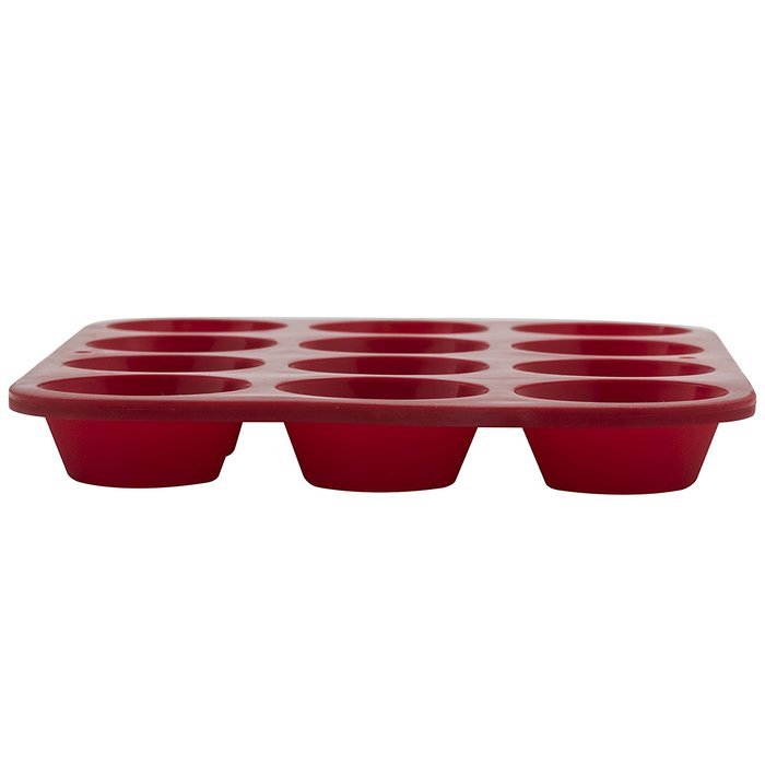 Marathon Housewares KW200011YE Premium Silicone 12 Cup Mini Muffin Pans, Yellow N5