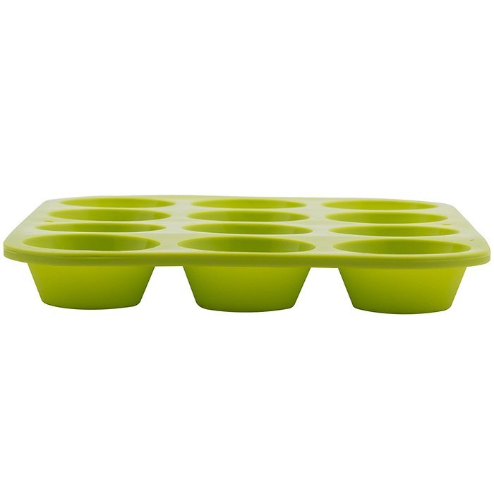 Marathon Housewares KW200011YE Premium Silicone 12 Cup Mini Muffin Pans, Yellow N8