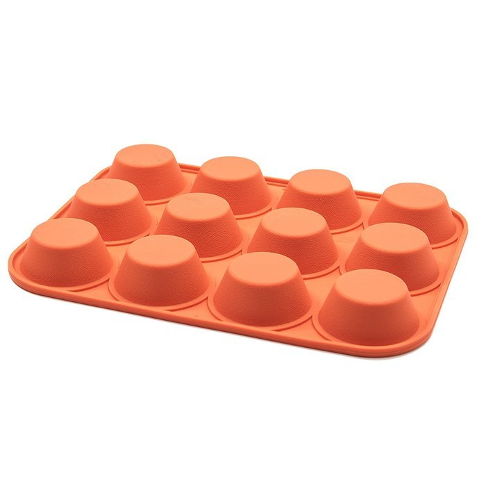Marathon Housewares KW200011YE Premium Silicone 12 Cup Mini Muffin Pans, Yellow N9