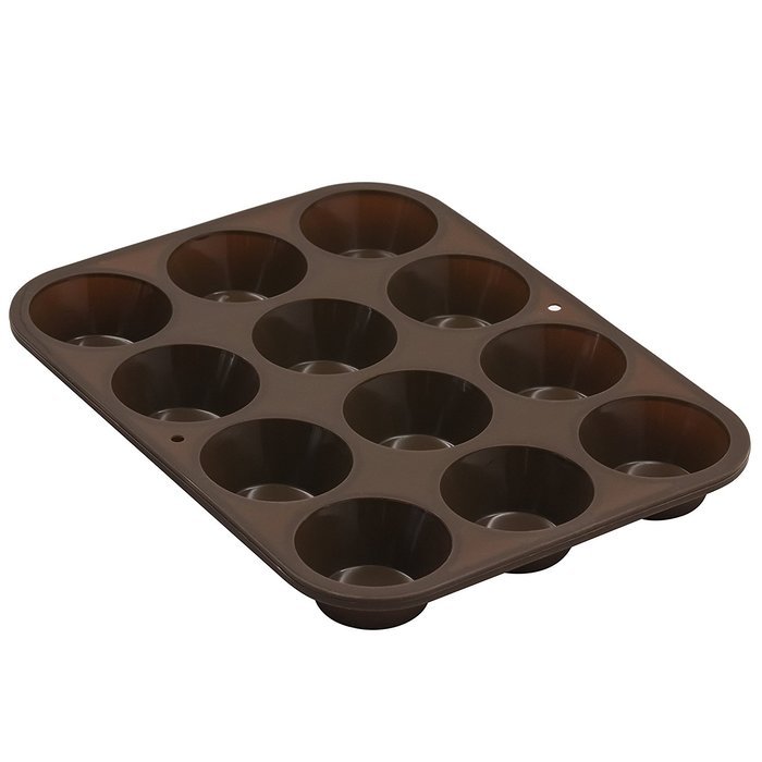 Marathon Housewares KW200011YE Premium Silicone 12 Cup Mini Muffin Pans, Yellow N11