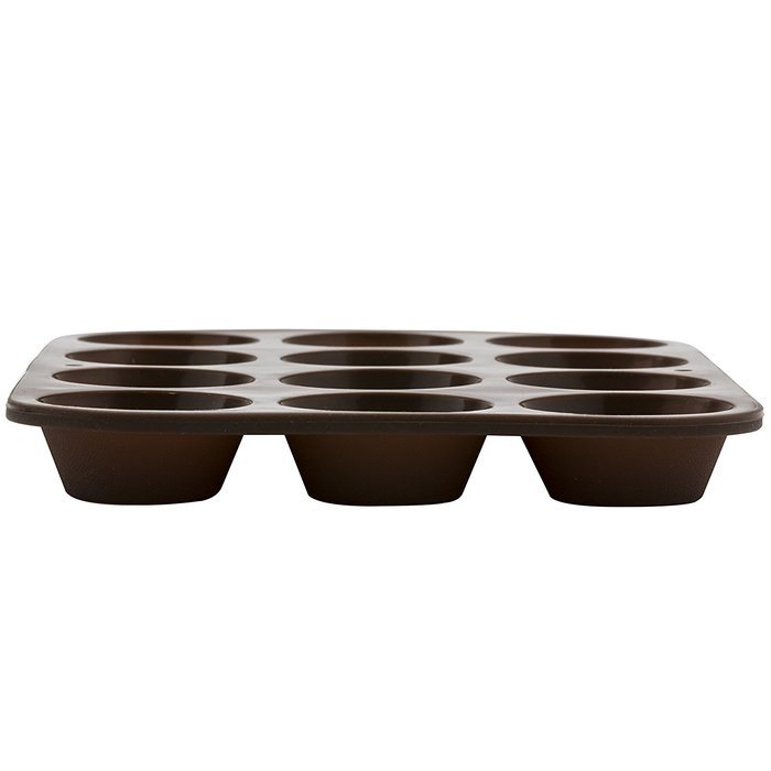 Marathon Housewares KW200011YE Premium Silicone 12 Cup Mini Muffin Pans, Yellow N12