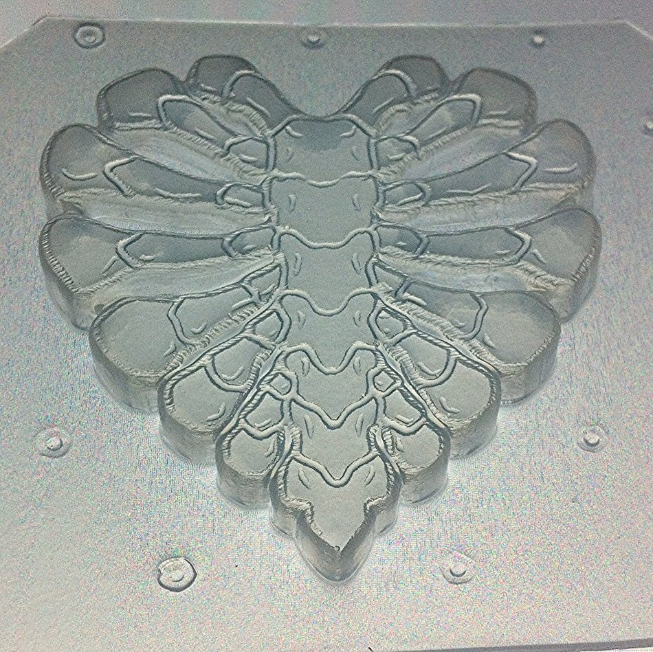 Flexible Resin Mold Skeleton Bones Heart N3