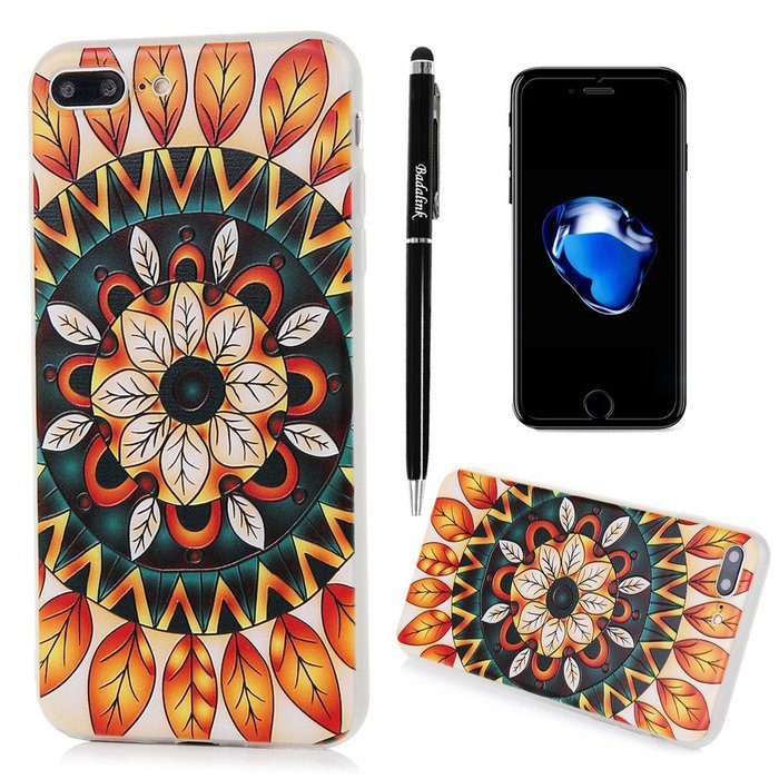 Badalink iPhone 7 Plus 3D Basso-relievo Case (5.5") Shockproof Drop Protection TPU Flexible Easy Grip Bumper Slim... N20