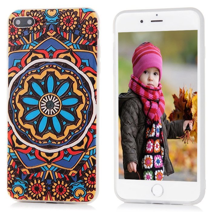 Badalink iPhone 7 Plus 3D Basso-relievo Case (5.5") Shockproof Drop Protection TPU Flexible Easy Grip Bumper Slim... N22