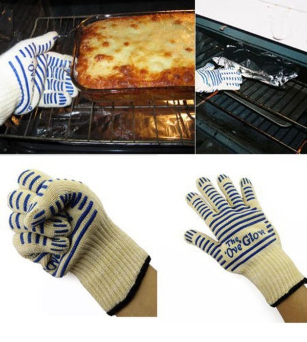 Itinlu 1x Kitchen Microwave Oven Glove Heat Proof Resistant 540 F Cooking Tools for Right Left Hand Protective... N5
