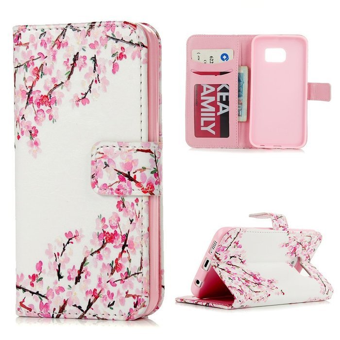 S6 Edge Case,Samsung Galaxy S6 Edge Case - Wallet Folio Flip Premuim PU Leather Case Colorful Print Design with... N48