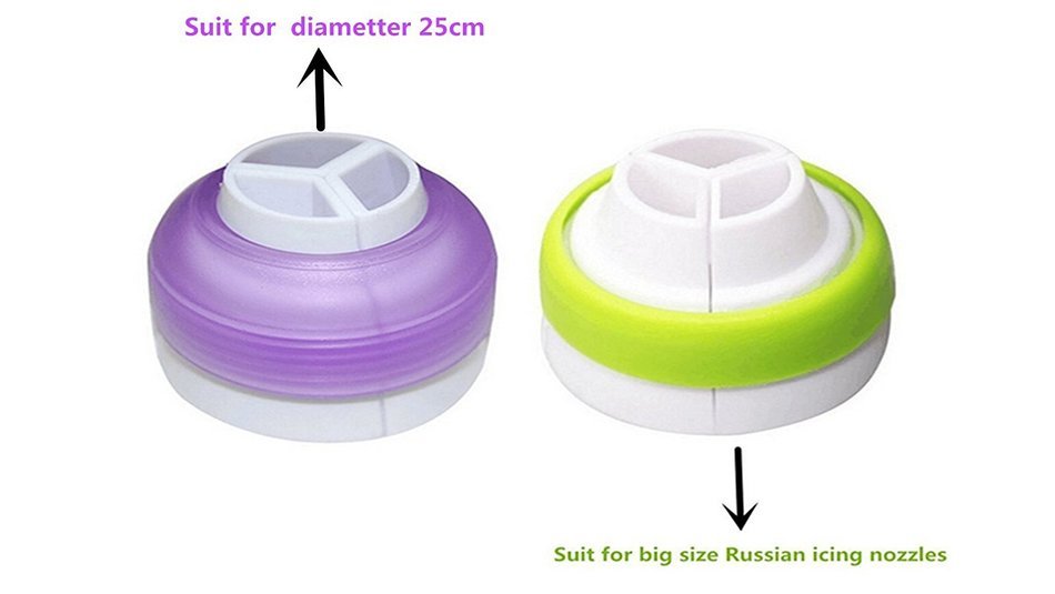2 Pack Swirl 3 Color Coupler Decorating Tool Cake Tools Cupcake Fondant Cookie Cutters Icing Piping Cream Pastry... N6