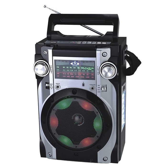 SUPERSONIC SC-1351 Professional Active Speaker with Torch and Disco Lights (Black)