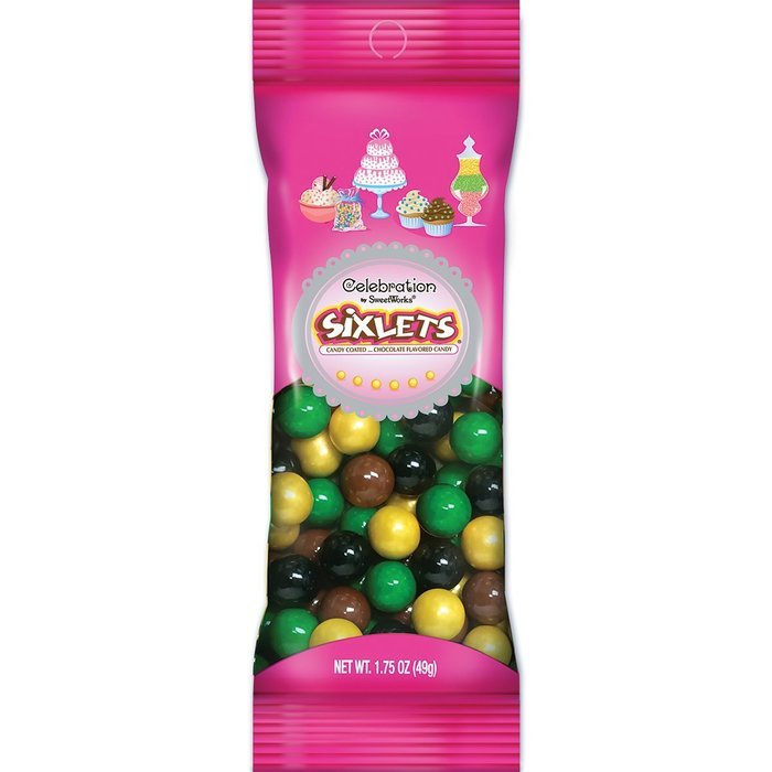 Sweetworks Celebrations Candy Sixlets Pouch Classic Camo Mix, 1.75 oz