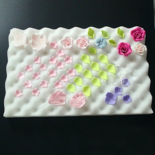 SHINA 2Pcs Kitchen Sugarcraft Fondant Foam Pad Dry Flower Sponge Mats Cake Decorating N3