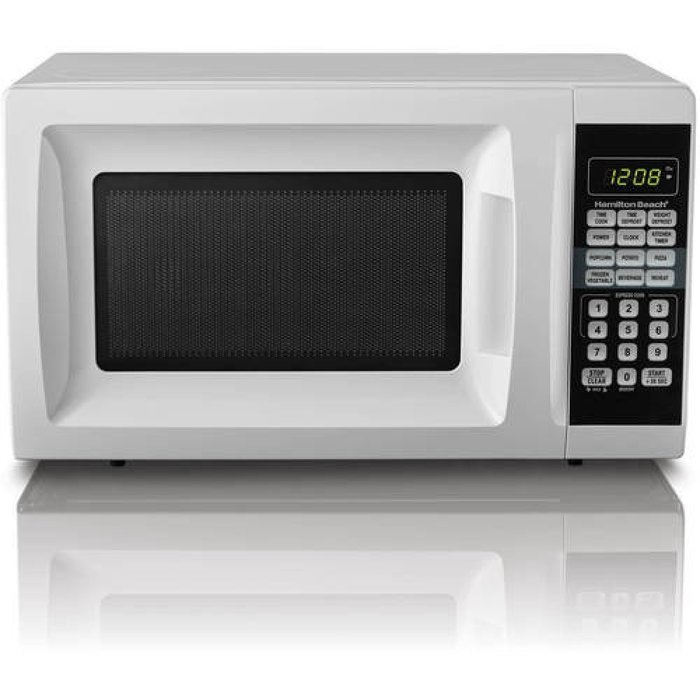 Hamilton Beach 0.7 cu ft Microwave Oven , features Child-safe lockout, 10 power levels in Red N2