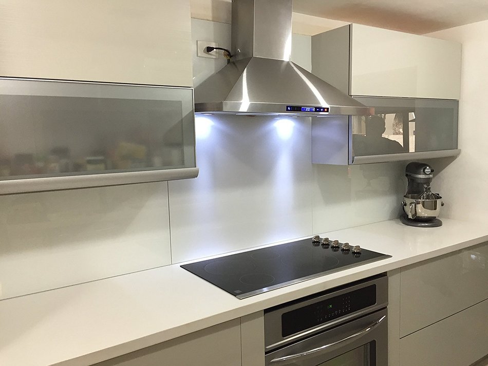 La Cuisine 36" LOH8203-13-GR European Style Wall Mount Stainless Steel Ductless Range Hood Vent W/ Touch Panel... N4