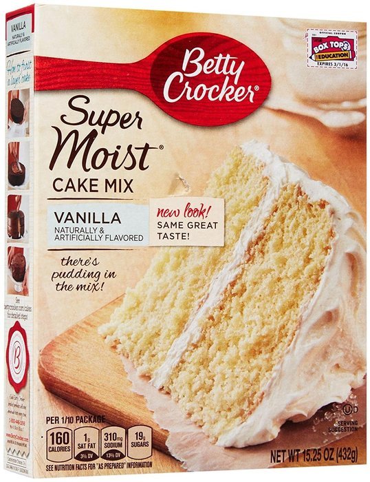Betty Crocker Super Moist Natural Vanilla Cake Mix - 15.25 oz N2