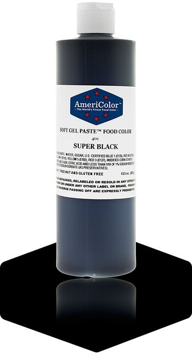 SUPER BLACK 13.5 Ounce Soft Gel Paste Food Color