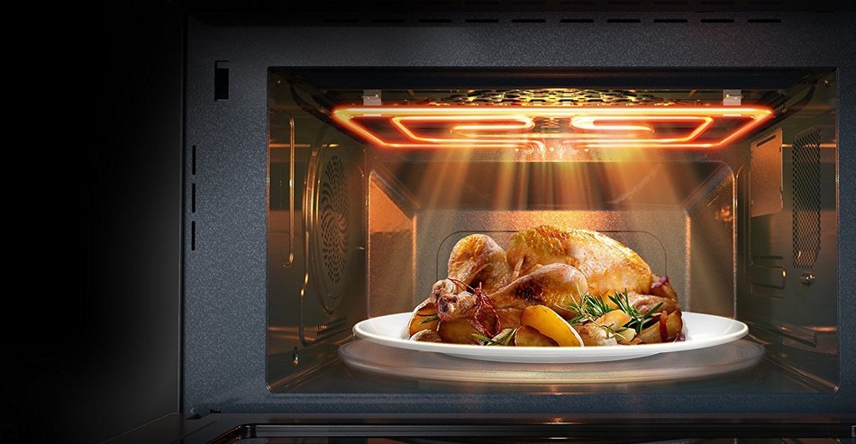 Samsung MC12J8035CT 1.2 cu. ft. Countertop Convection Microwave - Stainless Steel, Black N4