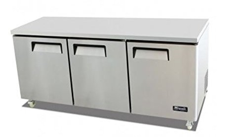 Migali C-U72R 73" Competitor Series Commercial Under Counter Cook Top Refrigerator with 24.5 cu. ft. Capacity...