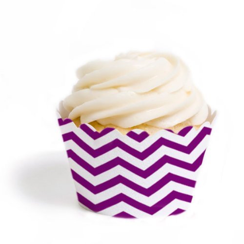 Dress My Cupcake Standard Cupcake Wrappers, Chevron, Orange, Set of 12 N20