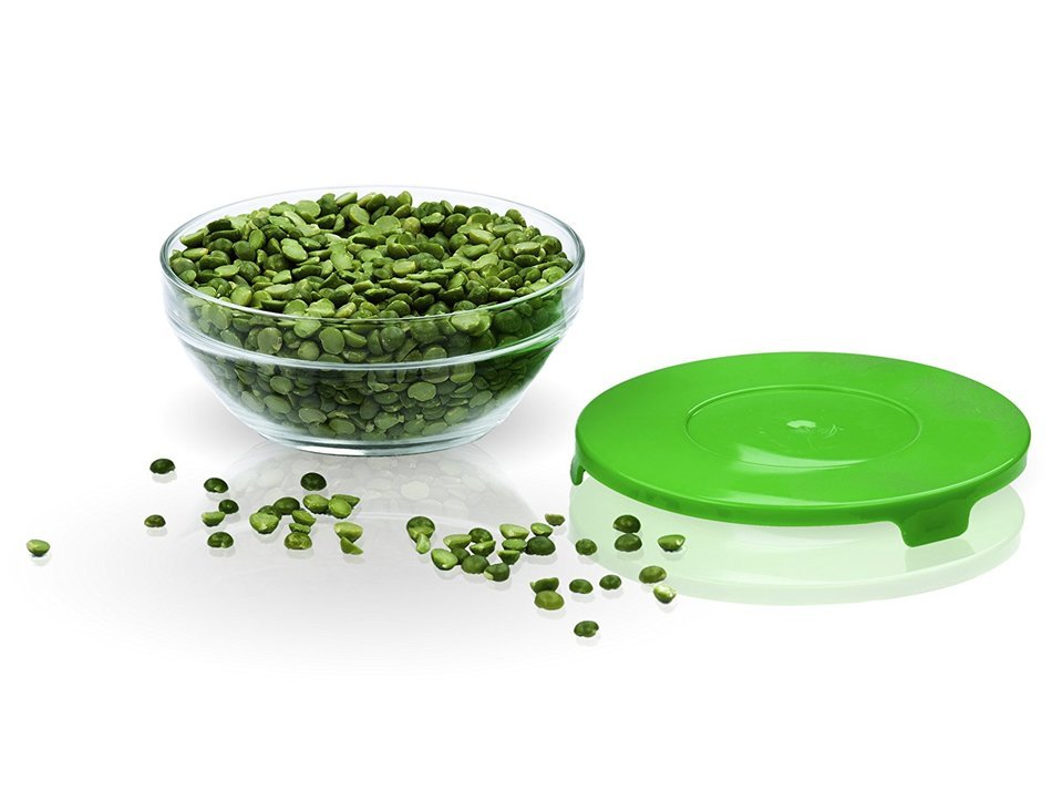 Stackable Glass Lunch Bowls / Multi Purpose Food Containers with Multi-Color Lids - 10 Piece Set (2 Pack) N4