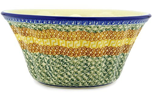 Polish Pottery Bundt Cake Pan 10-inch Grecian Sea N3