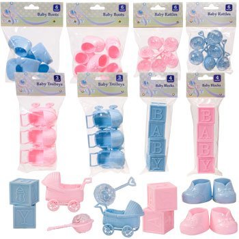 Girl Baby Shower Decorative accents, great for centerpieces, cake toppers and more! (PINK ONLY)