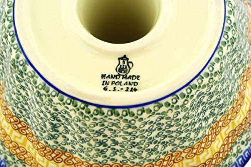 Polish Pottery Bundt Cake Pan 10-inch Grecian Sea N4