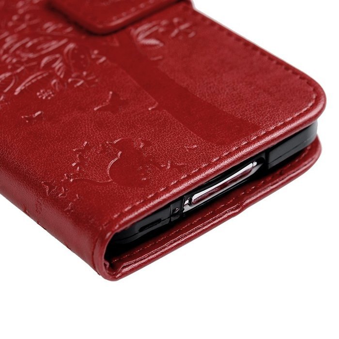S5 Case,Samsung Galaxy S5 Case (i9600) - Wallet Embossed Flower Tree PU Leather Soft TPU Inner Cover with Magnetic... N55