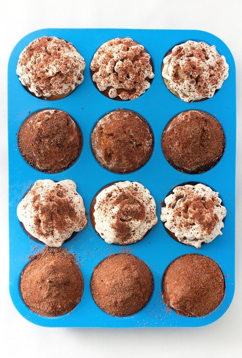 Silicone Muffin & Cupcake Pan - 12 Cups Pink Mold & Baking Tray- Reusable, Non-Stick Bakeware - Heat Resistant... N12