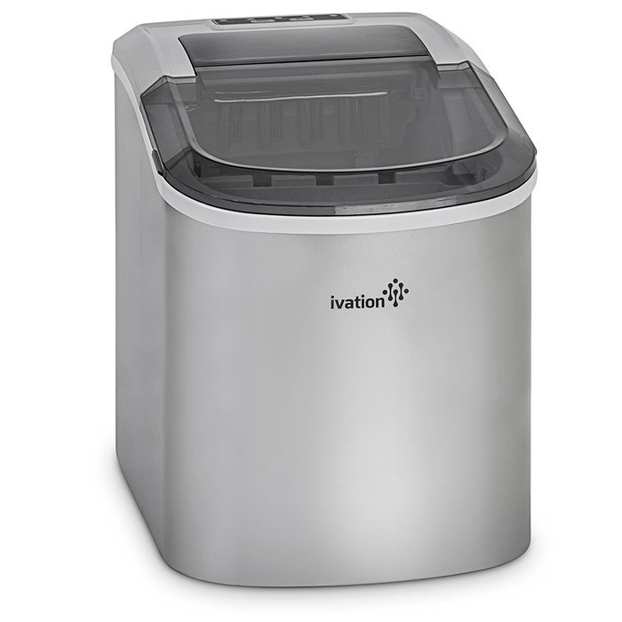 Portable Ice Maker for Counterop - Sleek Tinted Clear Top Window Design - 2 Selectable Cube Sizes - Yield Up To... N2