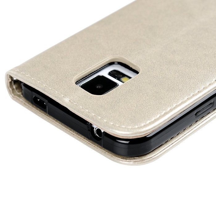 S5 Case,Samsung Galaxy S5 Case (i9600) - Wallet Embossed Flower Tree PU Leather Soft TPU Inner Cover with Magnetic... N62