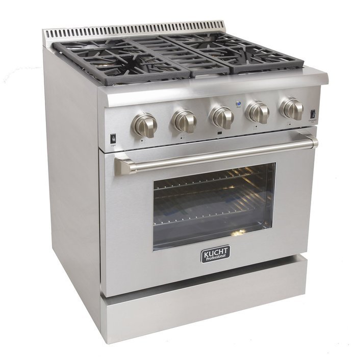 KUCHT KRD306F Pro-Style 30" Dual Fuel 4.2 cu.ft. Range in Stainless Steel with Convection Oven N2