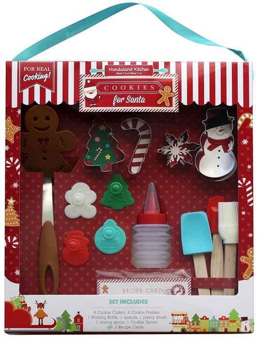 Handstand Kitchen 18-piece Cookies for Santa Baking Set for Kids